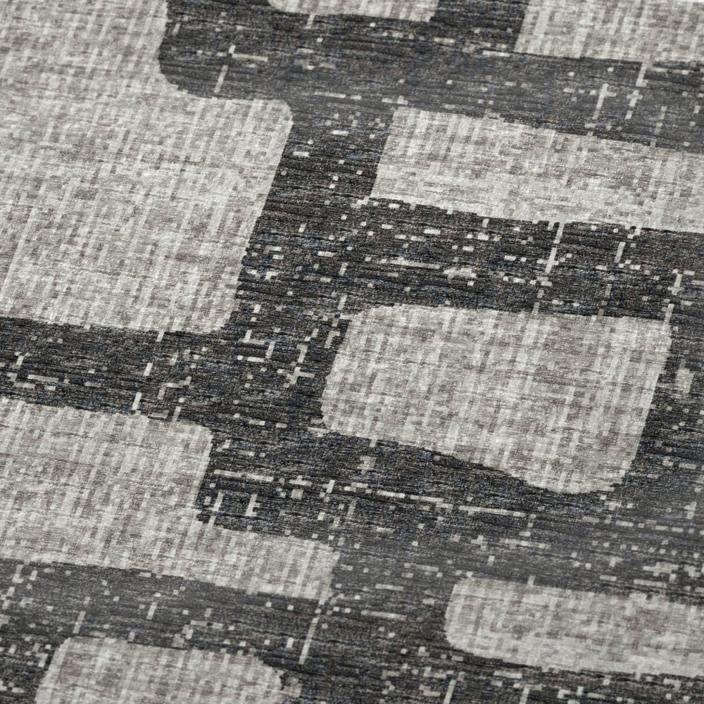 50" X 70" Gray And Black Abstract Plush Throw Blanket