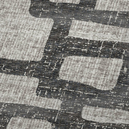 50" X 70" Gray And Black Abstract Plush Throw Blanket