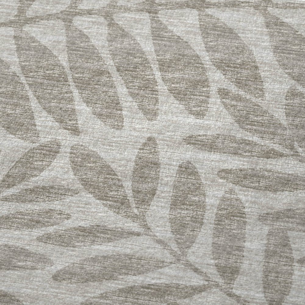 50" X 70" Taupe And Beige Floral Polyester Woven Plush Throw Blanket