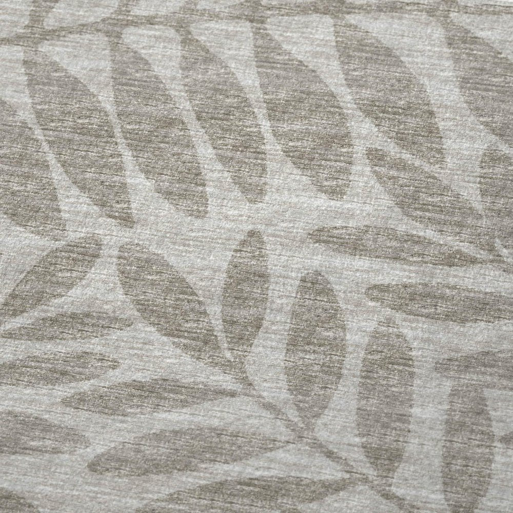 50" X 70" Taupe And Beige Floral Polyester Woven Plush Throw Blanket