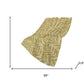 50" X 70" Gold And Beige Floral Polyester Woven Plush Throw Blanket