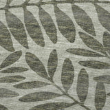50" X 70" Artichoke Green And Gray Floral Polyester Woven Plush Throw Blanket