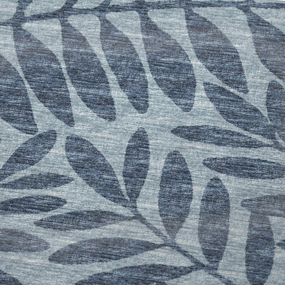 50" X 70" Blue And Sky Blue Floral Polyester Woven Plush Throw Blanket