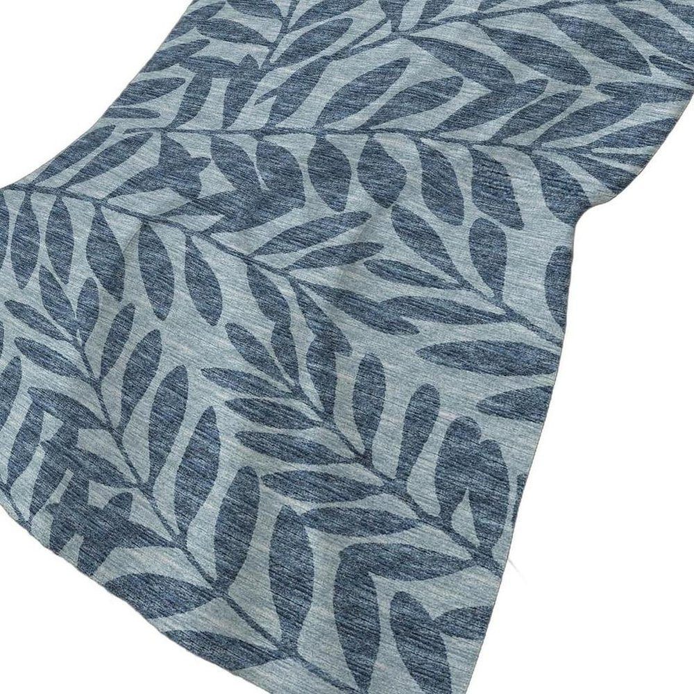 50" X 70" Blue And Sky Blue Floral Polyester Woven Plush Throw Blanket