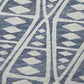 50" X 70" Blue And Ivory Geometric Microfiber Plush Throw Blanket