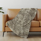 50" X 70" Brown And Beige Floral Polyester Woven Plush Throw Blanket