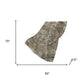 50" X 70" Brown And Beige Floral Polyester Woven Plush Throw Blanket