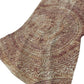 50" X 70" Rust And Beige Floral Polyester Woven Plush Throw Blanket