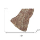 50" X 70" Rust And Beige Floral Polyester Woven Plush Throw Blanket