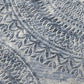 50" X 70" Blue And Ivory Floral Polyester Woven Plush Throw Blanket