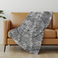 50" X 70" Gray And Charcoal Floral Polyester Woven Plush Throw Blanket