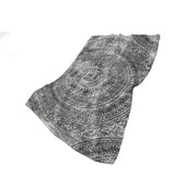 50" X 70" Gray And Charcoal Floral Polyester Woven Plush Throw Blanket