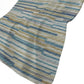 50" X 70" Blue Gold And Beige Abstract Polyester Woven Plush Throw Blanket