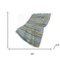 50" X 70" Blue Gold And Beige Abstract Polyester Woven Plush Throw Blanket