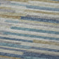 50" X 70" Blue Gold And Beige Abstract Polyester Woven Plush Throw Blanket