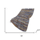 50" X 70" Blue Chocolate And Beige Abstract Polyester Woven Plush Throw Blanket