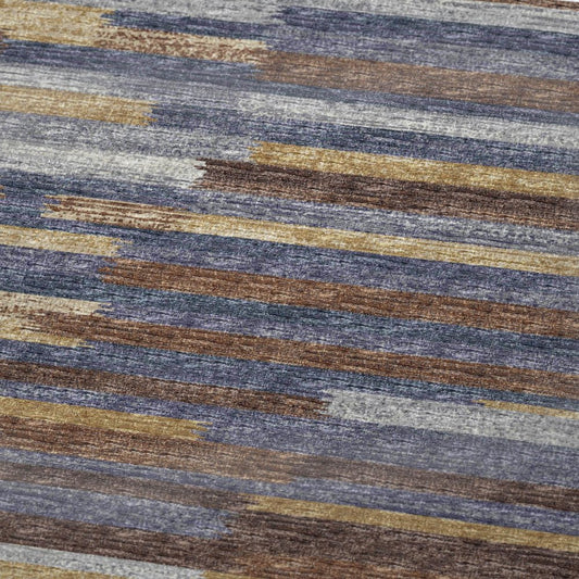 50" X 70" Blue Chocolate And Beige Abstract Plush Throw Blanket