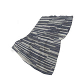 50" X 70" Gray And Charcoal Abstract Polyester Woven Plush Throw Blanket