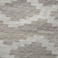 50" X 70" Tan And Beige Geometric Polyester Woven Plush Throw Blanket