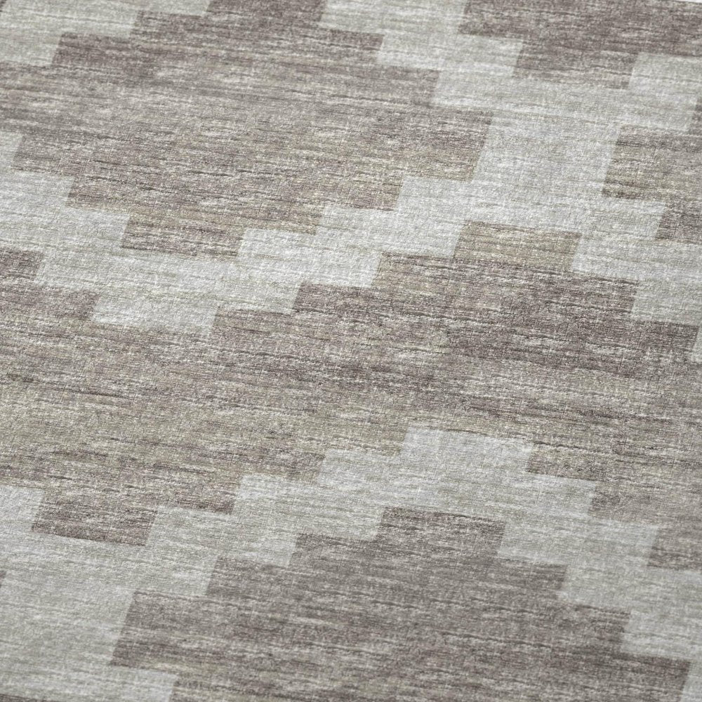 50" X 70" Tan And Beige Geometric Polyester Woven Plush Throw Blanket