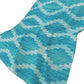 50" X 70" Turquoise And Aqua Geometric Polyester Woven Plush Throw Blanket