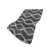 50" X 70" Gray And Charcoal Geometric Polyester Woven Plush Throw Blanket