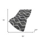 50" X 70" Gray And Charcoal Geometric Polyester Woven Plush Throw Blanket