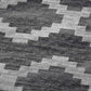 50" X 70" Gray And Charcoal Geometric Polyester Woven Plush Throw Blanket