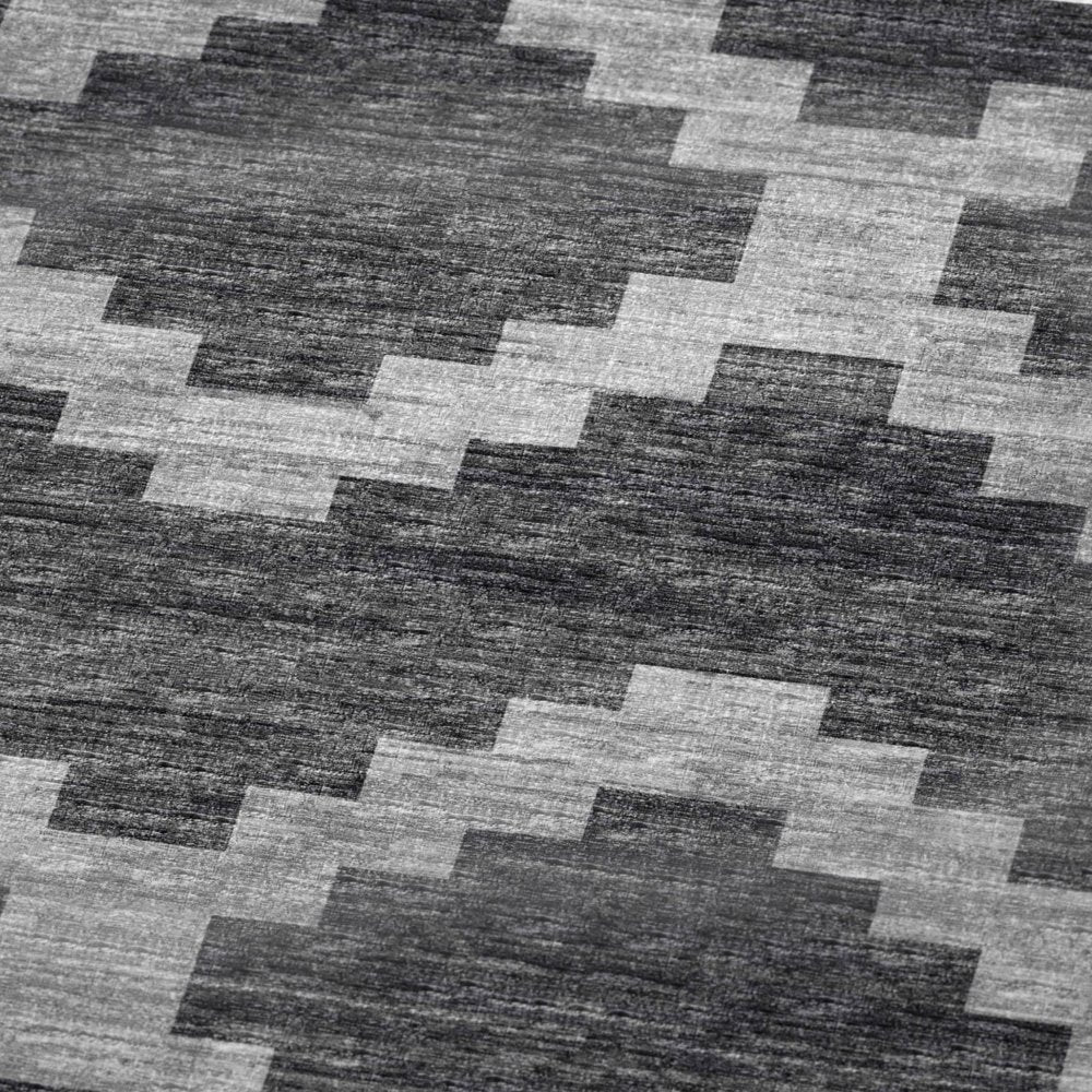 50" X 70" Gray And Charcoal Geometric Plush Throw Blanket