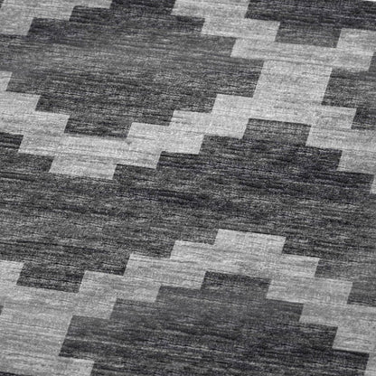 50" X 70" Gray And Charcoal Geometric Plush Throw Blanket