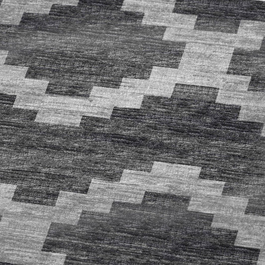 50" X 70" Gray And Charcoal Geometric Plush Throw Blanket