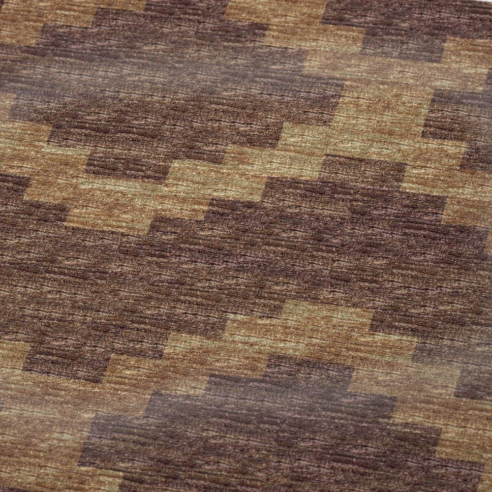 50" X 70" Rust And Gold Geometric Polyester Woven Plush Throw Blanket