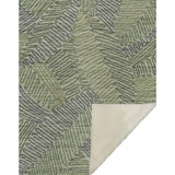 50" X 70" Green And Gray Abstract Microfiber Plush Throw Blanket