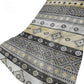 50" X 70" Gray Black And Gold Geometric Polyester Woven Plush Throw Blanket