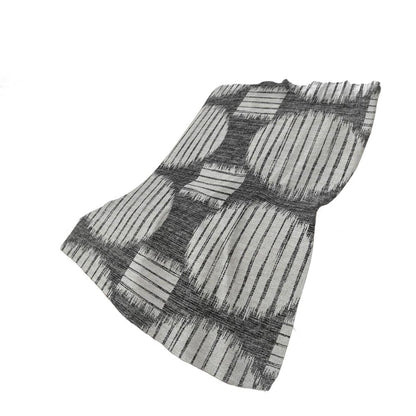 50" X 70" Gray And Ivory Geometric Polyester Woven Plush Throw Blanket