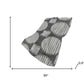 50" X 70" Gray And Ivory Geometric Polyester Woven Plush Throw Blanket