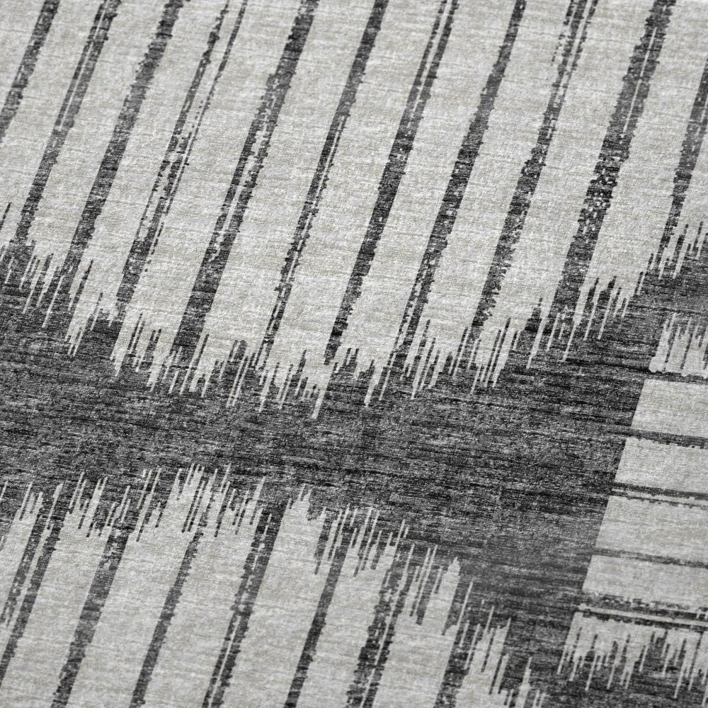 50" X 70" Gray And Ivory Geometric Polyester Woven Plush Throw Blanket