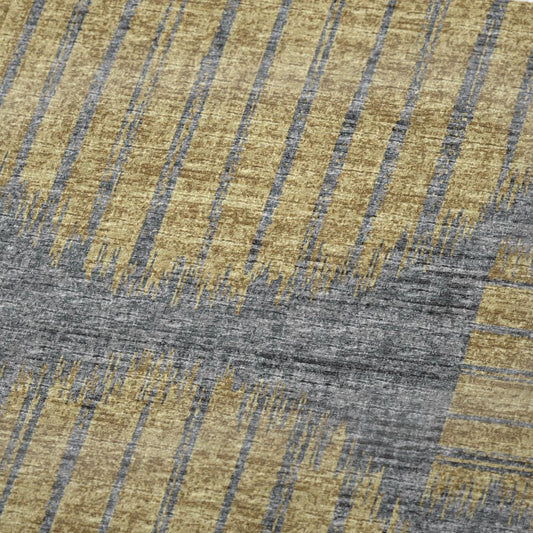 50" X 70" Gray And Gold Geometric Plush Throw Blanket