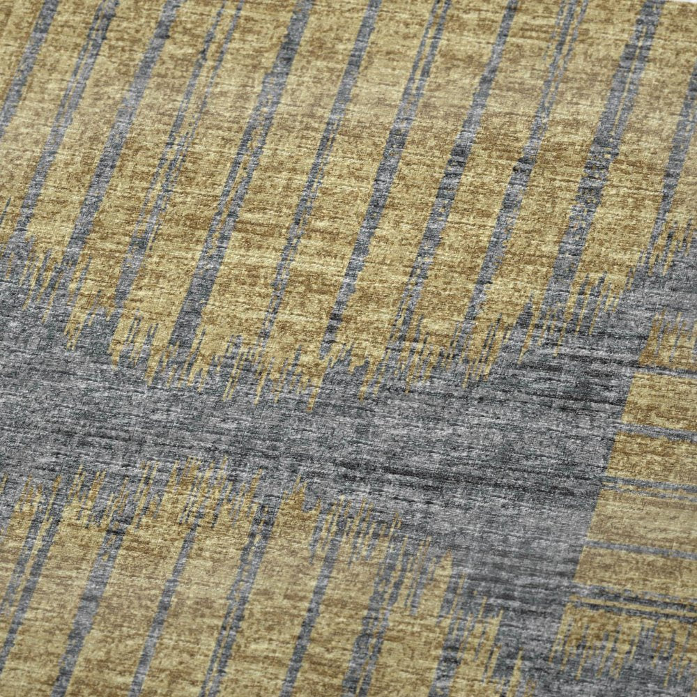 50" X 70" Gray And Gold Geometric Polyester Woven Plush Throw Blanket