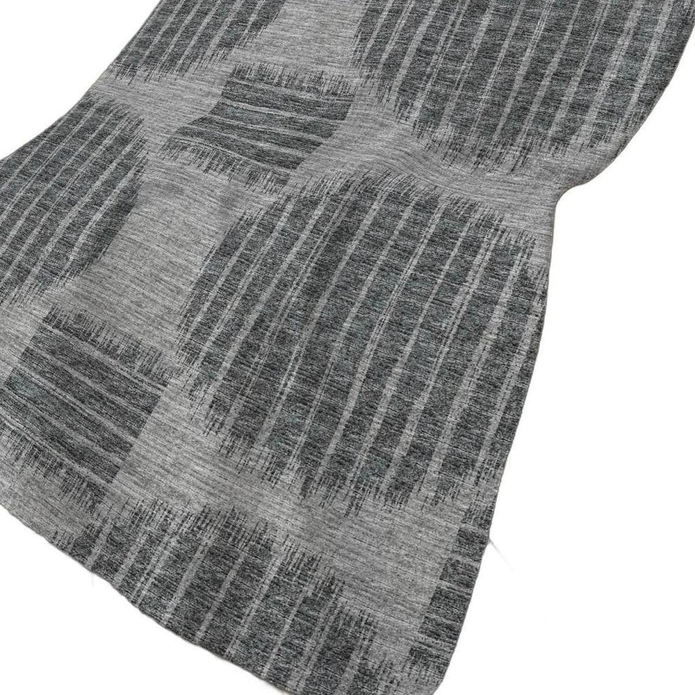 50" X 70" Charcoal And Gray Geometric Polyester Woven Plush Throw Blanket