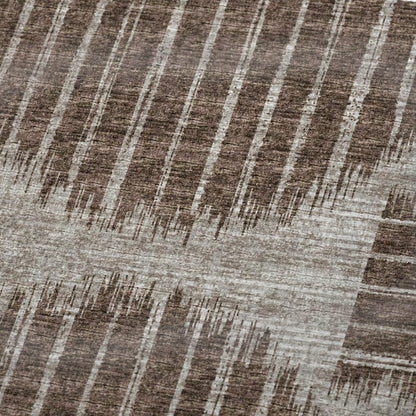 50" X 70" Brown And Beige Geometric Plush Throw Blanket