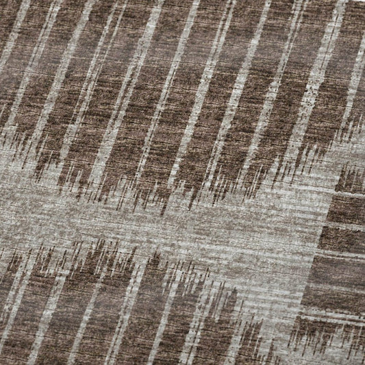 50" X 70" Brown And Beige Geometric Plush Throw Blanket