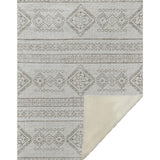 50" X 70" Taupe And Ivory Microfiber Geometric Plush Throw Blanket