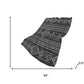 50" X 70" Gray And Charcoal Geometric Polyester Woven Plush Throw Blanket