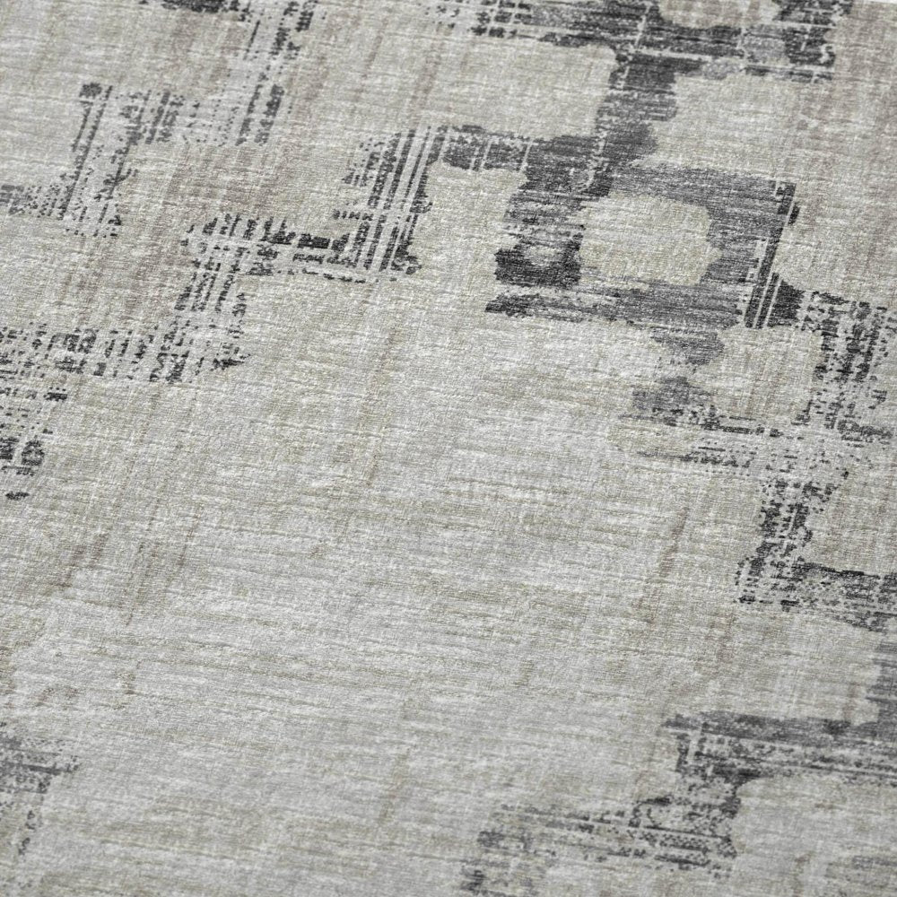 50" X 70" Taupe And Ivory Abstract Plush Throw Blanket