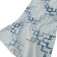 50" X 70" Blue And Ivory Abstract Polyester Woven Plush Throw Blanket