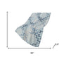50" X 70" Blue And Ivory Abstract Polyester Woven Plush Throw Blanket