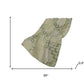 50" X 70" Green And Beige Abstract Polyester Woven Plush Throw Blanket