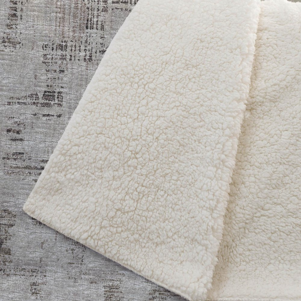 50" X 70" Chocolate And Taupe Abstract Polyester Woven Plush Throw Blanket