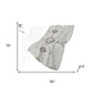 50" X 70" Taupe And Ivory Floral Polyester Woven Plush Throw Blanket